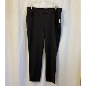 Dash Womens Plus Size 2X Heather Grey Ponte Pull On Pants NWT